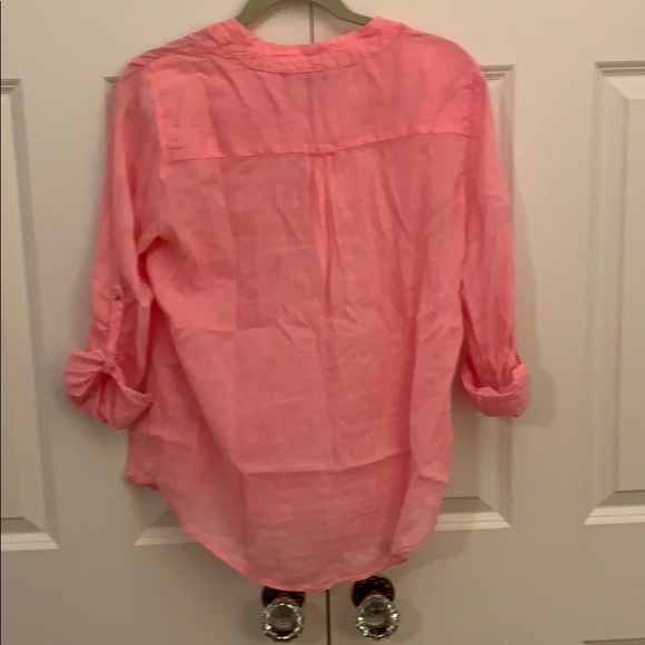 Pink Linen Blouse - Picture 5 of 5